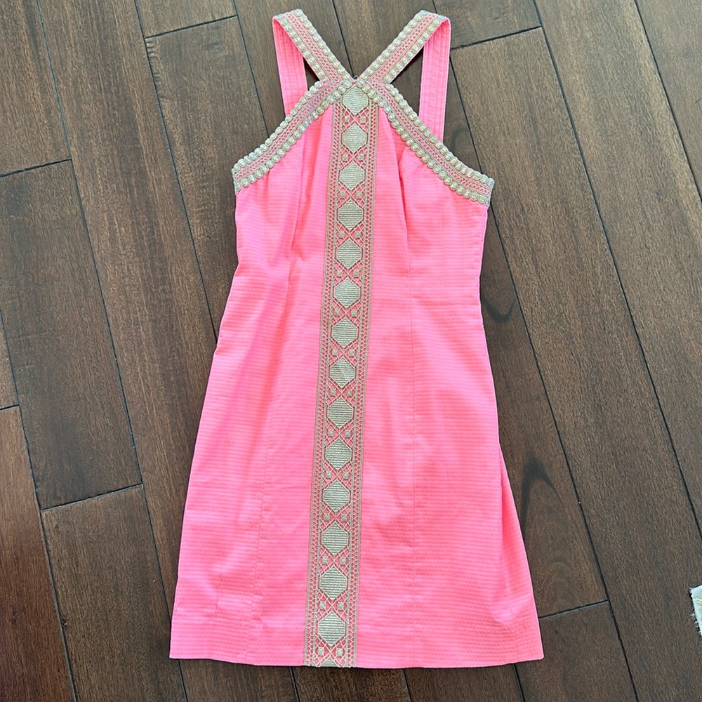 NEW Lilly Pulitzer Pink and Gold Dress